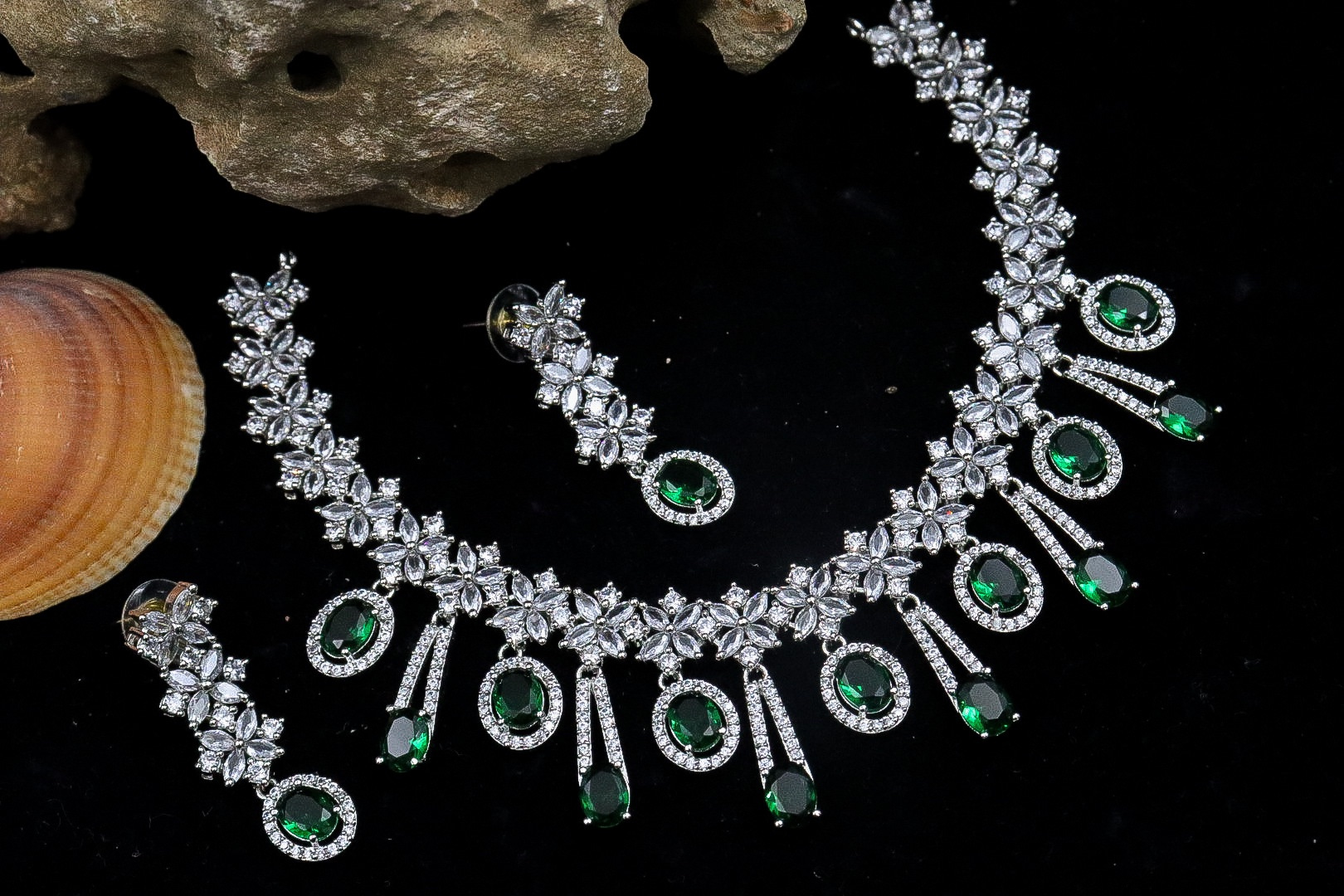 Pravya American Diamond Choker Set - Kuvar Jewels